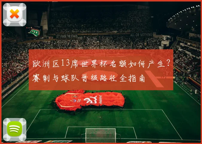 欧洲区13席世界杯名额如何产生？赛制与球队晋级路径全指南