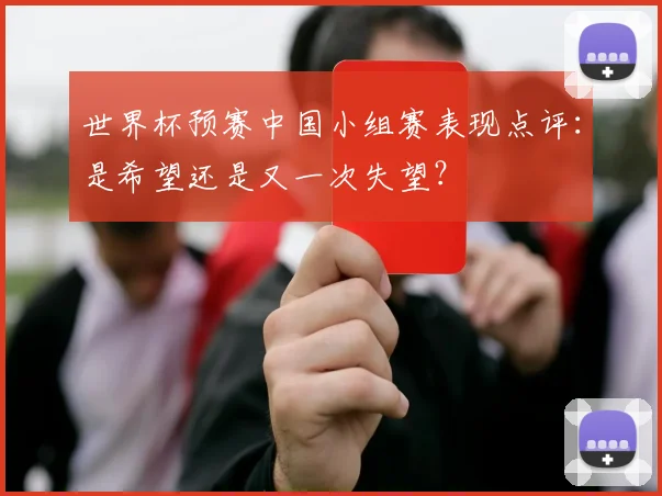 世界杯预赛中国小组赛表现点评：是希望还是又一次失望？
